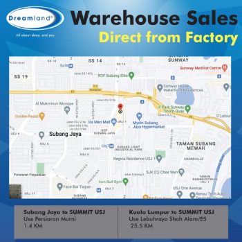 Dreamland-Warehouse-Sales-at-Summit-USJ-2-350x349 - Beddings Furniture Home & Garden & Tools Home Decor Selangor Warehouse Sale & Clearance in Malaysia 