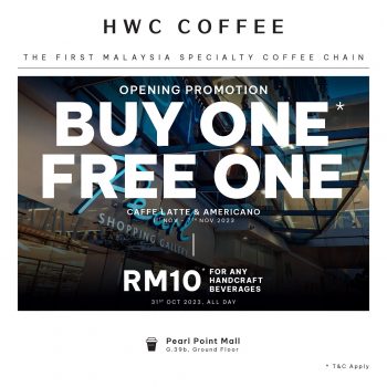 HWC-Coffee-Opening-Promo-at-Pearl-Point-Mall-350x350 - Beverages Food , Restaurant & Pub Kuala Lumpur Promotions & Freebies Selangor 