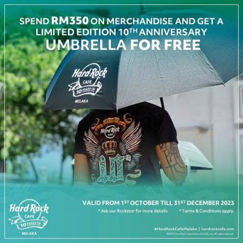 Hard-Rock-Cafe-Free-Umbrella-Promo-350x350 1 Oct-31 Dec 2023 Onward: Hard Rock Cafe Free Umbrella Promo