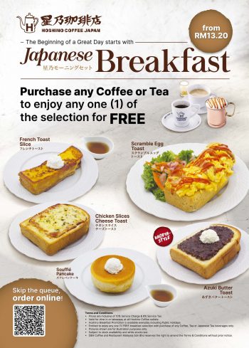 Hoshino-Coffee-Japanese-Breakfast-Promo-350x489 - Beverages Food , Restaurant & Pub Kuala Lumpur Promotions & Freebies Selangor 
