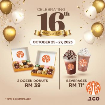 J.CO-16th-Anniversary-Promotion-350x350 - Beverages Food , Restaurant & Pub Johor Kuala Lumpur Penang Promotions & Freebies Putrajaya Selangor Terengganu 