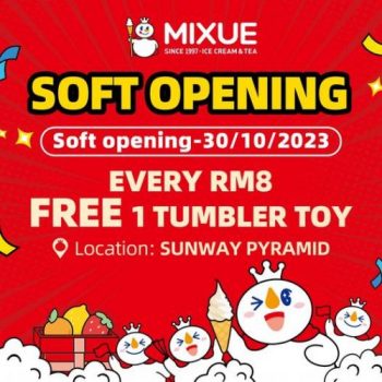 MIXUE-Soft-Opening-Promotion-at-Sunway-Pyramid-350x350 - Beverages Food , Restaurant & Pub Promotions & Freebies Selangor 