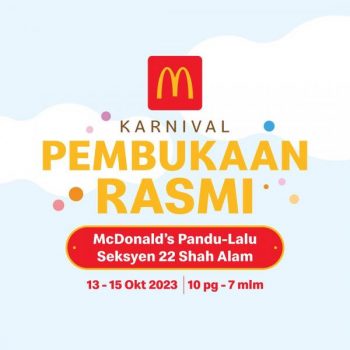 McDonalds-Opening-Promotion-at-Seksyen-22-Shah-Alam-DT-350x350 - Beverages Fast Food Food , Restaurant & Pub Promotions & Freebies Selangor 