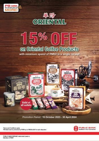 Oriental-Kopi-15-off-Promo-with-Public-Bank-350x495 - Beverages Food , Restaurant & Pub Johor Kedah Kelantan Kuala Lumpur Melaka Negeri Sembilan Pahang Penang Perak Perlis Promotions & Freebies Putrajaya Sabah Sarawak Selangor Terengganu 