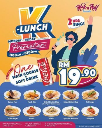 Rock-n-Roll-Karaoke-K-Lunch-Promotion-350x438 - Karaoke Movie & Music & Games Promotions & Freebies Sarawak 