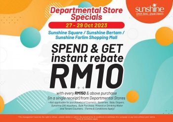 Sunshine-Departmental-Store-Spend-Get-RM10-Instant-Rebate-Promotion-350x247 - Penang Promotions & Freebies Supermarket & Hypermarket 