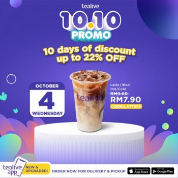 Tealive-10.10-Promotion-350x350 - Beverages Food , Restaurant & Pub Johor Kedah Kelantan Kuala Lumpur Melaka Negeri Sembilan Online Store Pahang Penang Perak Perlis Promotions & Freebies Putrajaya Sabah Sarawak Selangor Terengganu 