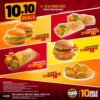 Texas-Chicken-10.10-Deals-350x350 - Beverages Food , Restaurant & Pub Johor Kedah Kelantan Kuala Lumpur Melaka Negeri Sembilan Pahang Penang Perak Perlis Promotions & Freebies Putrajaya Sabah Sarawak Selangor Terengganu 