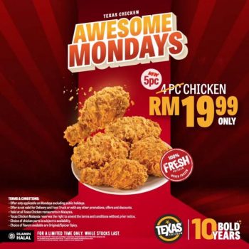 Texas-Chicken-Awesome-Mondays-Promotion-350x350 - Beverages Food , Restaurant & Pub Johor Kedah Kelantan Kuala Lumpur Melaka Negeri Sembilan Pahang Penang Perak Perlis Promotions & Freebies Putrajaya Sabah Sarawak Selangor Terengganu 