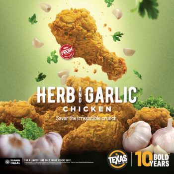 Texas-Chicken-Herb-Garlic-Chicken-Special-350x350 - Beverages Food , Restaurant & Pub Johor Kedah Kelantan Kuala Lumpur Melaka Negeri Sembilan Pahang Penang Perak Perlis Promotions & Freebies Putrajaya Sabah Sarawak Selangor Terengganu 