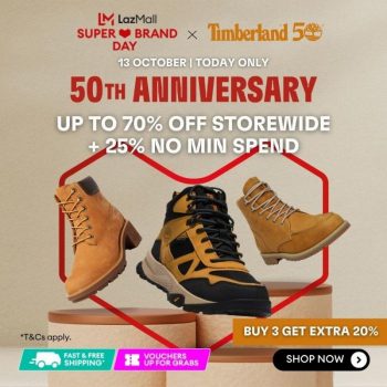 Timberland-Lazada-Super-Brand-Day-Sale-350x350 - Apparels Fashion Accessories Fashion Lifestyle & Department Store Footwear Johor Kedah Kelantan Kuala Lumpur Malaysia Sales Melaka Negeri Sembilan Online Store Pahang Penang Perak Perlis Putrajaya Sabah Sarawak Selangor Terengganu 