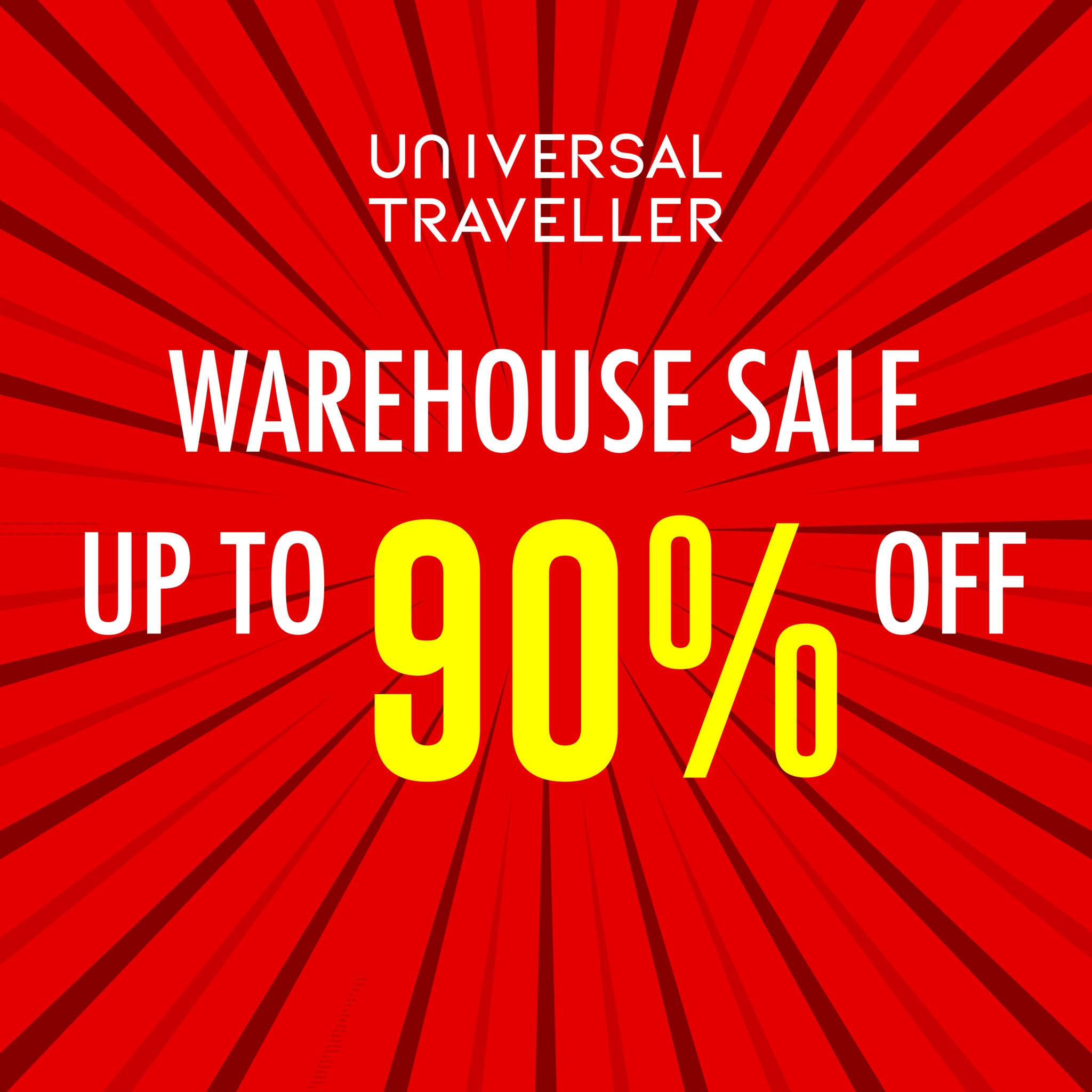 universal traveller warehouse sale 2023
