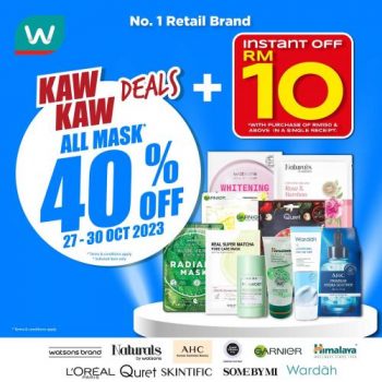 Watsons-Skincare-Masks-40-off-Promotion-350x350 - Beauty & Health Johor Kedah Kelantan Kuala Lumpur Melaka Negeri Sembilan Online Store Pahang Penang Perak Perlis Promotions & Freebies Putrajaya Sabah Sarawak Selangor Skincare Terengganu 