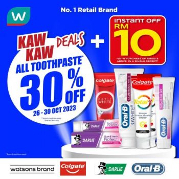 Watsons-Toothpaste-30-OFF-Promotion-350x350 - Beauty & Health Johor Kedah Kelantan Kuala Lumpur Melaka Negeri Sembilan Online Store Pahang Penang Perak Perlis Personal Care Promotions & Freebies Putrajaya Sabah Sarawak Selangor Terengganu 