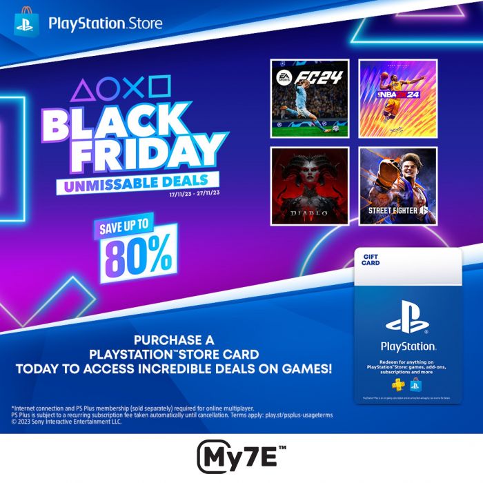17-27 Nov 2023: 7-Eleven PlayStation Store Black Friday Sale 