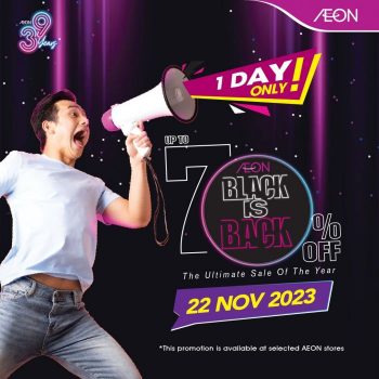 AEON-Black-Friday-1-Day-Sale-350x350 - Johor Kedah Kelantan Kuala Lumpur Malaysia Sales Melaka Negeri Sembilan Pahang Penang Perak Perlis Putrajaya Sabah Sarawak Selangor Supermarket & Hypermarket Terengganu 