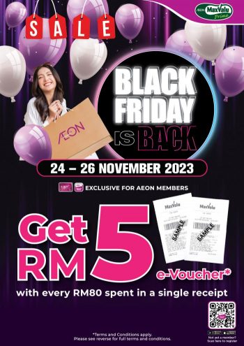 AEON-MaxValu-Black-Friday-Sale-2023-1-350x495 - Johor Kedah Kelantan Kuala Lumpur Malaysia Sales Melaka Negeri Sembilan Pahang Penang Perak Perlis Putrajaya Sabah Sarawak Selangor Supermarket & Hypermarket Terengganu 