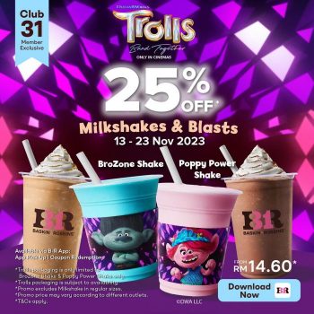 Baskin-Robbins-25-OFF-Milkshakes-Blasts-Promotion-for-Club-31-Members-350x350 - Food , Restaurant & Pub Ice Cream Johor Kedah Kelantan Kuala Lumpur Melaka Negeri Sembilan Pahang Penang Perak Perlis Promotions & Freebies Putrajaya Sabah Sarawak Selangor Terengganu 
