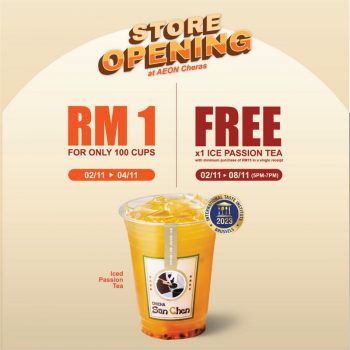 CHICHASanChen-Opening-Promo-at-AEON-Cheras-Selatan-350x350 - Beverages Food , Restaurant & Pub Promotions & Freebies Selangor 
