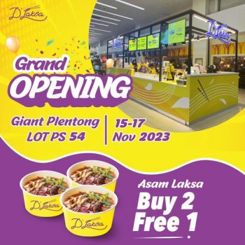 D-Laksa-Grand-Opening-Special-350x350 - Food , Restaurant & Pub Johor Promotions & Freebies 