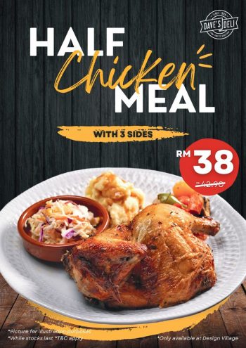 Dave-Deli-Half-Chicken-Meal-Promo-at-Design-Village-Outlet-Mall-350x495 - Beverages Food , Restaurant & Pub Penang Promotions & Freebies 