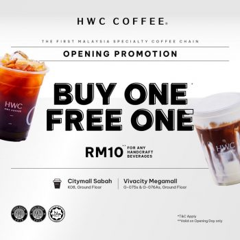 HWC-Coffee-Opening-Buy-1-Free-1-Promotions-1-350x350 - Beverages Food , Restaurant & Pub Promotions & Freebies Sabah Sarawak 