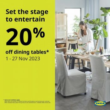 IKEA-20-OFF-Dining-Tables-Promotion-350x350 - Dinnerware Furniture Home & Garden & Tools Home Decor Home Hardware Kuala Lumpur Promotions & Freebies Selangor 