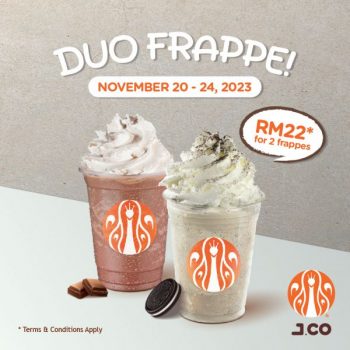 JCO-Duo-Frappe-Promotion-350x350 - Beverages Food , Restaurant & Pub Johor Kedah Kelantan Kuala Lumpur Melaka Negeri Sembilan Pahang Penang Perak Perlis Promotions & Freebies Putrajaya Sabah Sarawak Selangor Terengganu 