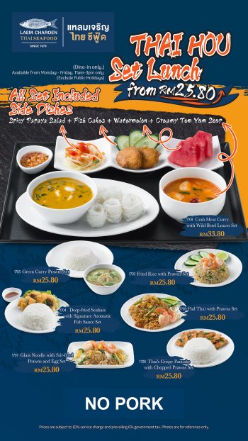 Laem-Charoen-Thai-Seafood-THAI-HOU-Set-Lunch-Deal-350x622 - Kuala Lumpur Promotions & Freebies Selangor 