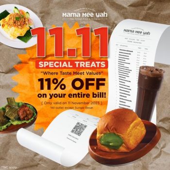 Mama-Mee-Yah-11.11-Special-Treats-350x350 - Food , Restaurant & Pub Johor Kedah Kelantan Kuala Lumpur Melaka Negeri Sembilan Pahang Penang Perak Perlis Promotions & Freebies Putrajaya Sabah Sarawak Selangor Terengganu 