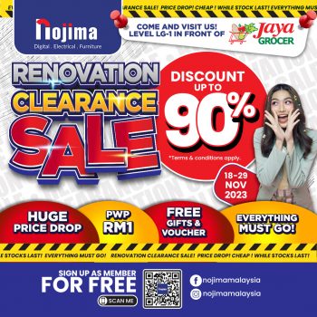 Nojima-Renovation-Clearance-Sale-350x350 - Electronics & Computers Home Appliances Kitchen Appliances Kuala Lumpur Selangor Warehouse Sale & Clearance in Malaysia 
