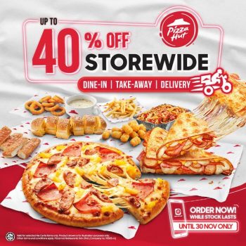 Pizza-Hut-40-off-Promo-350x350 - Food , Restaurant & Pub Johor Kedah Kelantan Kuala Lumpur Melaka Negeri Sembilan Online Store Pahang Penang Perak Perlis Pizza Promotions & Freebies Putrajaya Sabah Sarawak Selangor Terengganu 