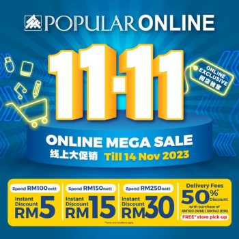 Popular-11.11-Online-Mega-Sale-10-350x350 Now till 14 Nov 2023: Popular 11.11 Online Mega Sale