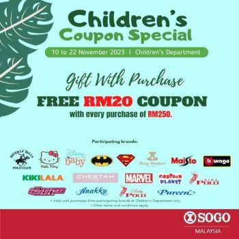 SOGO-Childrens-Coupon-Specials-350x350 - Baby & Kids & Toys Babycare Children Fashion Johor Kuala Lumpur Promotions & Freebies Selangor Supermarket & Hypermarket 