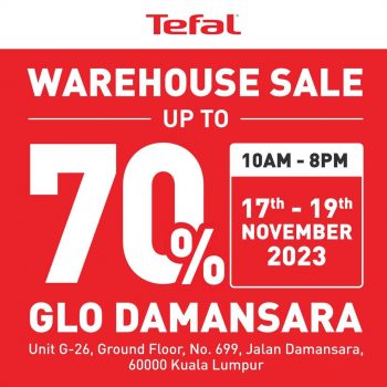 Tefal-Warehouse-Sale-at-Glo-Damansara-350x350 - Electronics & Computers Home Appliances Kitchen Appliances Kuala Lumpur Selangor Warehouse Sale & Clearance in Malaysia 