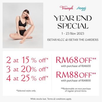 Triumph-Sloggi-Year-End-Special-at-Isetan-350x350 - Fashion Accessories Fashion Lifestyle & Department Store Kuala Lumpur Lingerie Promotions & Freebies Selangor Underwear 