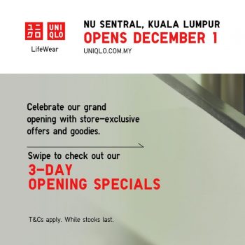 UNIQLO-Opening-Freebies-Giveaways-at-NU-Sentral-350x350 - Apparels Fashion Accessories Fashion Lifestyle & Department Store Kuala Lumpur Promotions & Freebies Selangor 