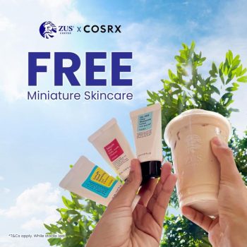 Zus-Coffee-Free-COSRX-assorted-miniature-skincare-Giveaways-350x350 - Beverages Food , Restaurant & Pub Johor Kedah Kelantan Kuala Lumpur Melaka Negeri Sembilan Pahang Penang Perak Perlis Promotions & Freebies Putrajaya Sabah Sarawak Selangor Terengganu 