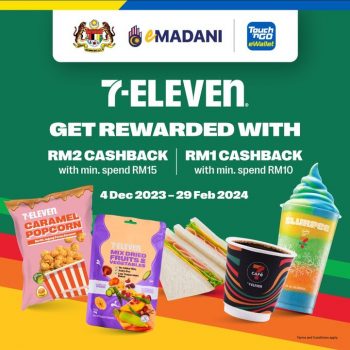 7-Eleven-Free-up-to-RM2-Cashback-with-eMadani-Credit-350x350 - Johor Kedah Kelantan Kuala Lumpur Melaka Negeri Sembilan Pahang Penang Perak Perlis Promotions & Freebies Putrajaya Sabah Sarawak Selangor Supermarket & Hypermarket Terengganu 