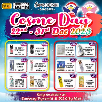DON-DON-DONKI-Cosme-Day-RM22-Deals-350x350 - Beauty & Health Cosmetics Promotions & Freebies Selangor 