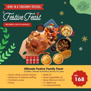 Daves-Deli-Festive-Feast-Special-350x350 - Food , Restaurant & Pub Johor Kedah Kelantan Kuala Lumpur Melaka Negeri Sembilan Online Store Pahang Penang Perak Perlis Promotions & Freebies Putrajaya Sabah Sarawak Selangor Terengganu 