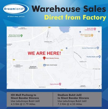 Dreamland-Warehouse-Sale-at-Giant-Bandar-Kinrara-1-350x353 - Beddings Home & Garden & Tools Mattress Selangor Warehouse Sale & Clearance in Malaysia 