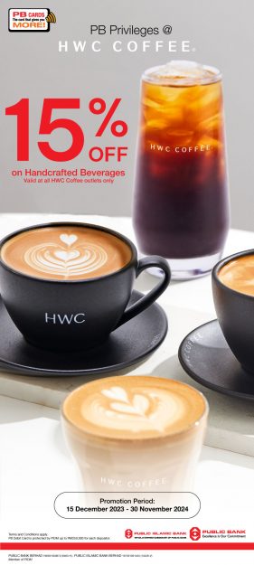 HWC-Coffee-15-off-Promo-with-Public-Bank-281x625 - Bank & Finance Beverages Food , Restaurant & Pub Johor Kedah Kelantan Kuala Lumpur Melaka Negeri Sembilan Pahang Penang Perak Perlis Promotions & Freebies Public Bank Putrajaya Sabah Sales Happening Now In Malaysia Sarawak Selangor Terengganu 