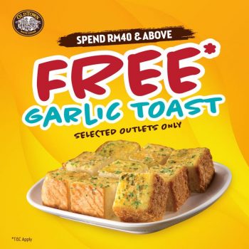 OLDTOWN-White-Coffee-Free-Garlic-Toast-Redemption-350x350 - Food , Restaurant & Pub Johor Kedah Kelantan Kuala Lumpur Melaka Negeri Sembilan Pahang Penang Perak Perlis Promotions & Freebies Putrajaya Sabah Sarawak Selangor Terengganu 