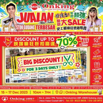 Onking-Christmas-Year-End-Warehouse-Big-Sale-3-350x350 - Electronics & Computers Home Appliances Kitchen Appliances Selangor Warehouse Sale & Clearance in Malaysia 