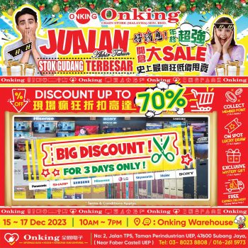 Onking-Christmas-Year-End-Warehouse-Big-Sale-4-350x350 - Electronics & Computers Home Appliances Kitchen Appliances Selangor Warehouse Sale & Clearance in Malaysia 