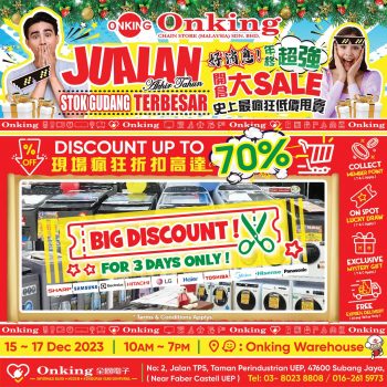 Onking-Christmas-Year-End-Warehouse-Big-Sale-7-350x350 - Electronics & Computers Home Appliances Kitchen Appliances Selangor Warehouse Sale & Clearance in Malaysia 