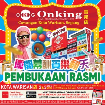 Onking-Grand-Opening-at-Kota-Warisan-350x350 - Electronics & Computers Home Appliances IT Gadgets Accessories Promotions & Freebies Selangor 