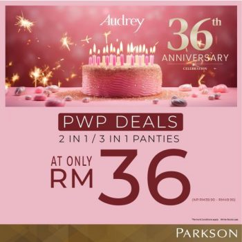 Parkson-Audrey-36th-Anniversary-Sale-1-350x350 - Fashion Accessories Fashion Lifestyle & Department Store Johor Kedah Kelantan Kuala Lumpur Lingerie Malaysia Sales Melaka Negeri Sembilan Pahang Penang Perak Perlis Putrajaya Sabah Sarawak Selangor Terengganu Underwear 