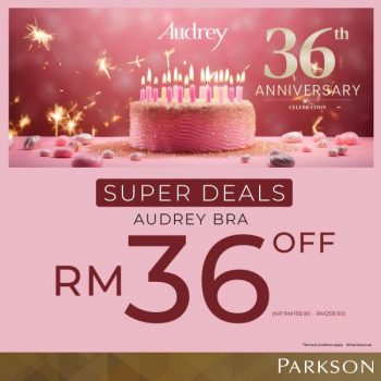 Parkson-Audrey-36th-Anniversary-Sale-350x350 - Fashion Accessories Fashion Lifestyle & Department Store Johor Kedah Kelantan Kuala Lumpur Lingerie Malaysia Sales Melaka Negeri Sembilan Pahang Penang Perak Perlis Putrajaya Sabah Sarawak Selangor Terengganu Underwear 